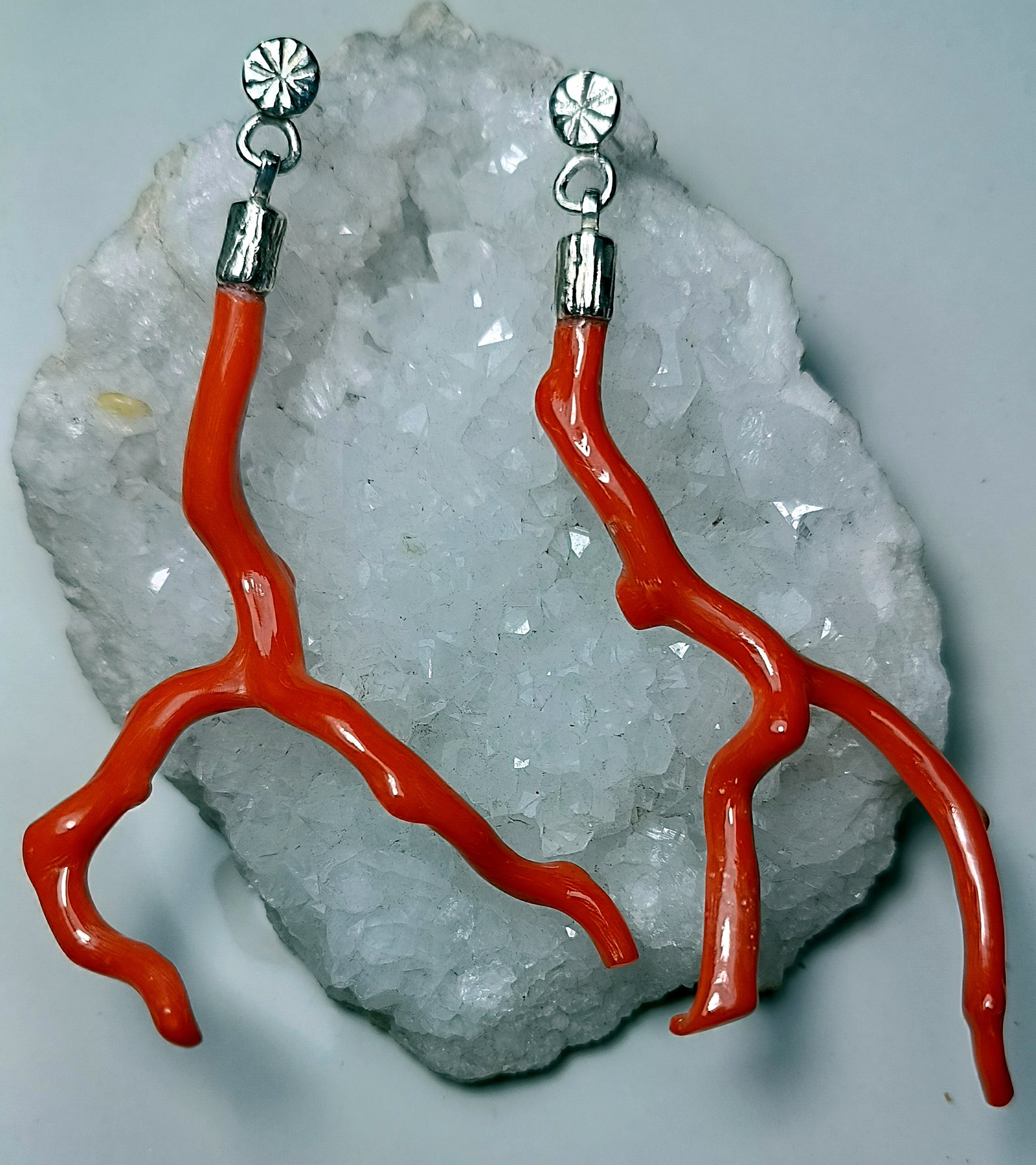 Earrings with Ocean Flow in Sterling Silver 925
