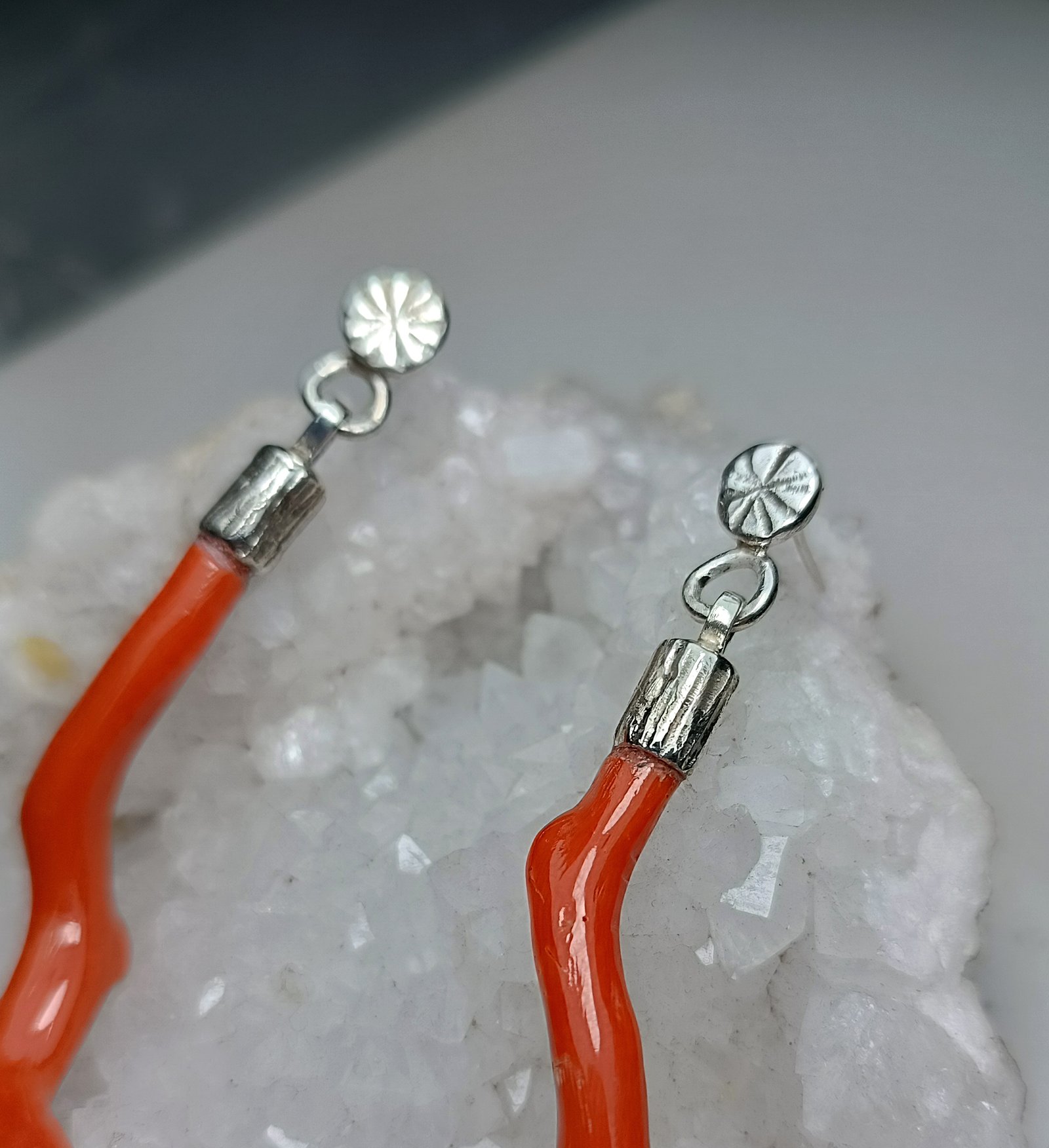 Earrings with Ocean Flow in Sterling Silver 925 - Image 7