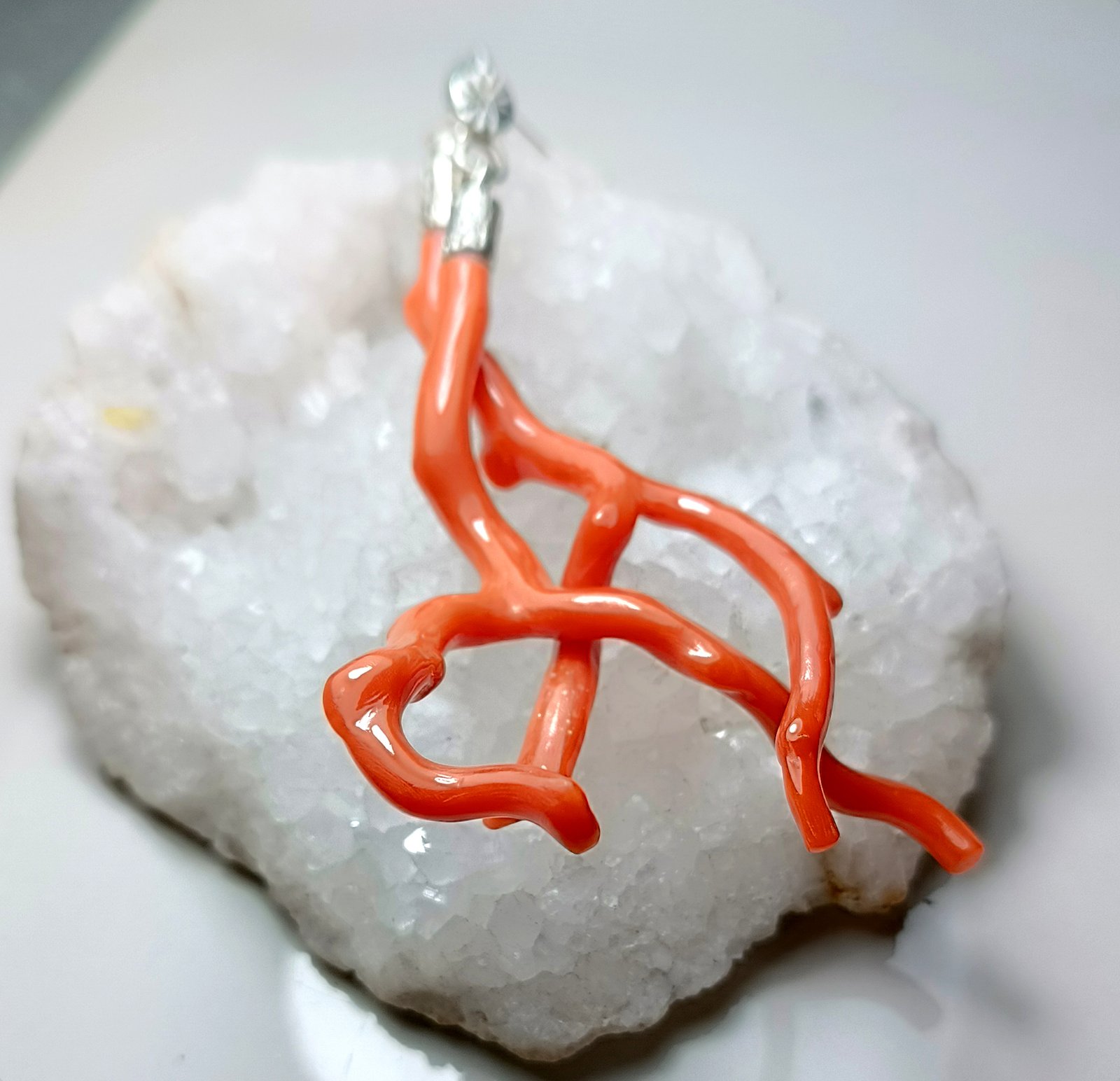 Earrings with Ocean Flow in Sterling Silver 925 - Image 4