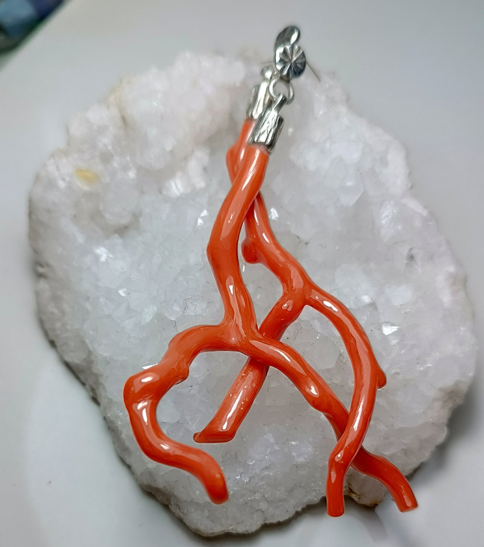 Earrings with Ocean Flow in Sterling Silver 925 - Image 3