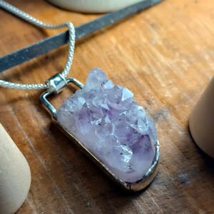 Pendant natural Druzy Amethyst