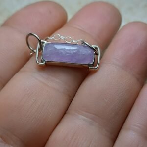 Amethyst Bar Necklace — Sterling Silver 925°